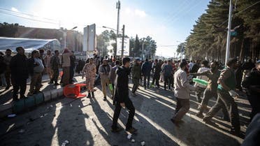 من موقع التفجير قرب قبر قاسم سليماني في إيران - فرانس برس