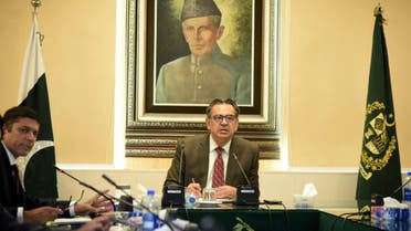 The file photo shows Pakistan’s caretaker religion minister, Aneeq Ahmed, chairing a meeting at Ministry of Religious Affairs & Interfaith Harmony in Islamabad, Pakistan, on August 31, 2023. (Photo courtesy: @MORAisbOfficial/Twitter)