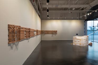 Installation view of the solo exhibition ‘Solid Void’ at Gallery 1, 421 in Abu Dhabi,  by Asma Behamar. (Courtesy of 421: Photography by Seeing Things, Ismail Noor)