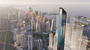 Render of “Franck Muller Aeternitas,” with Dubai Marina view. (Supplied)