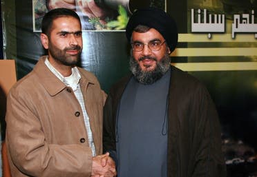 وسام الطويل مع زعيم حزب الله حسن نصرالله