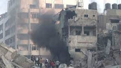 ویرانی ناشی از حمله اسرائیل به دمشق