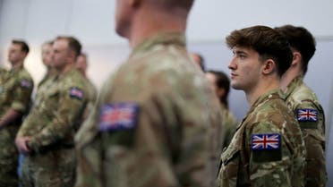 British soldiers, who are part of the NATO-led peacekeeping mission in Kosovo, attend a meeting with Britain's foreign secretary in Pristina, on January 4, 2024. (File photo: AFP)