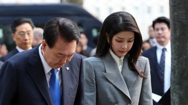الرئيس الكوري الجنوبي وزوجته كيم كيون 