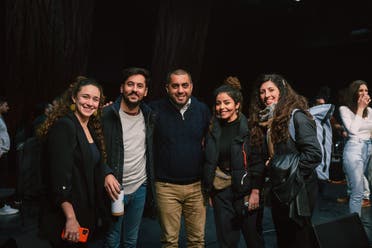 Jafra Productions' Founder Samer Jaradat with Palestinian musicians. (Supplied)