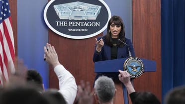 Pentagon spokeswoman Sabrina Singh gives details of the attack at a news conference: Associated Press