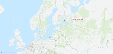 خريطة توضح مكان القصر المزعوم