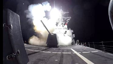A Tomahawk land attack missile (TLAM) is launched from the U.S. Navy Arleigh Burke-class guided missile destroyer USS Gravely against what the U.S. military describe as Houthi military targets in Yemen, February 3, 2024. U.S. Central Command/Handout via REUTERS. THIS IMAGE HAS BEEN SUPPLIED BY A THIRD PARTY