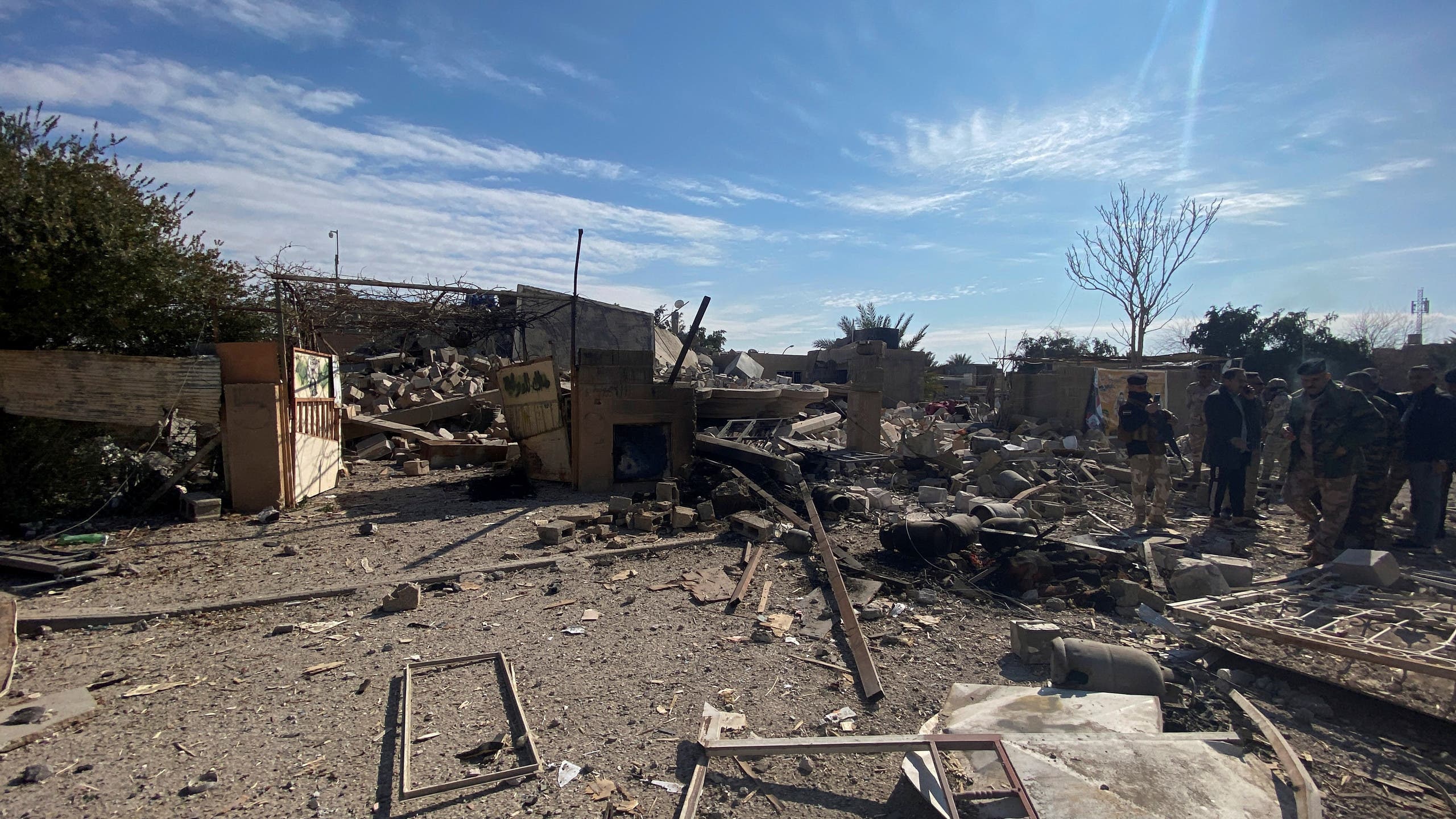من آثار الضربات الأميركية على مواقع الميليشيات في العراق