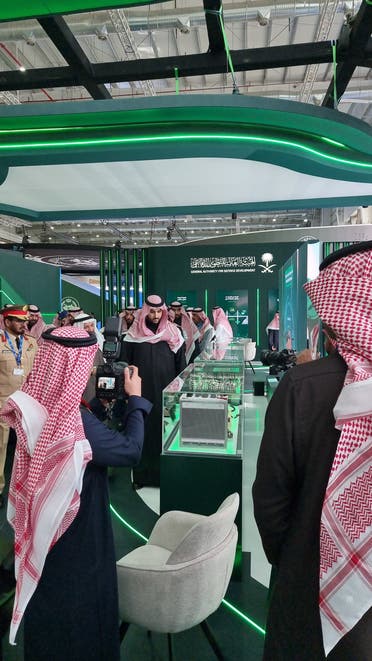 Saudi Arabia's Minister of Defense Prince Khalid bin Salman at the World Defense Show on February 4, 2024. (Ayush Narayanan, Al Arabiya English)