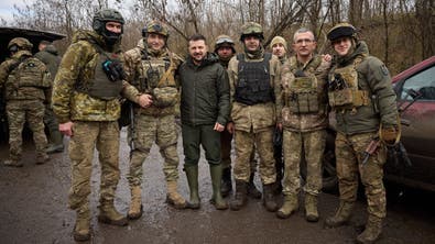 حضور زلنسکی در سنگرهای ارتش اوکراین