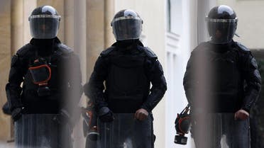 Georgian police stand guard in central Tbilisi. (File photo: AFP)