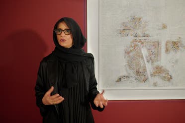 Dr. Effat Farag at the ‘More than Meets the Eye’ exhibition in AlUla, 2024, (Courtesy of The Royal Commission for AlUla). 