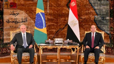 السيسي يستقبل الرئيس البرازيلي لولا دا سيلفا في القاهرة - المصدر صفحة المتحدث باسم الرئاسة المصرية