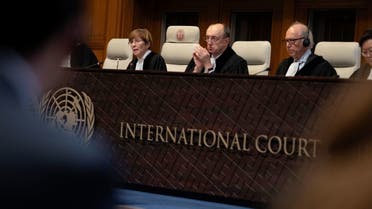 Presiding judge Joan Donoghue, left, reads the International Court of Justice's, the United Nations top court, ruling in The Hague, Netherlands, Friday, Feb. 2, 2024. (File photo: AP)