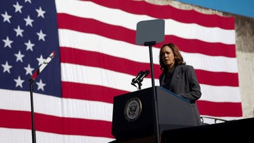 US Vice President Kamala Harris speaks during an event to mark the 'Bloody Sunday' anniversary, in Selma, Alabama, US, March 3, 2024. (Reuters)