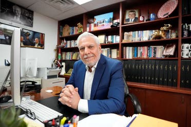 Osama Siblani, publisher of the Arab American News is photographed in his office, Wednesday, April 10, 2024, in Dearborn, Mich. (AP)