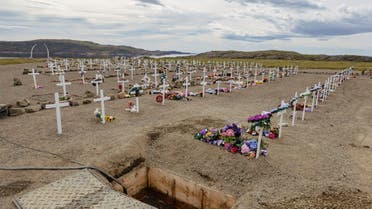 A burial hole dug by workers for a funeral later in the day is pictured at the Iqaluit Municipal Cemetery in Apex, a community in Iqaluit, ahead of the visit by Pope Francis to Iqaluit, Nunavut, Canada July 28, 2022. (File photo: Reuters)