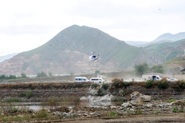 Un helicóptero que transporta al presidente de Irán, Ebrahim Raisi, despega cerca de la frontera entre Irán y Azerbaiyán el 19 de mayo de 2024. (Reuters)