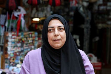 Bana Baalbaki attends an interview with Reuters at a market in the southern Lebanese port city of Sidon, Lebanon June 20, 2024. (Reuters)