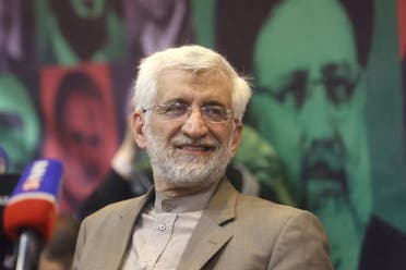 Iranian presidential candidate Saeed Jalili looks on during a campaign event at Sharif University in Tehran, Iran, June 22, 2024. (Via Reuters)