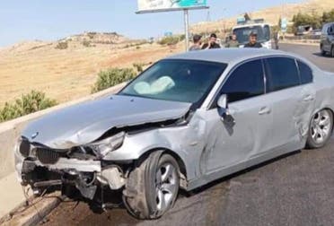سيارة لونا الشبل بعد الحادث - المرصد السوري