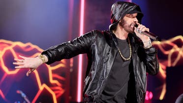 Eminem performs onstage during the 37th Annual Rock & Roll Hall of Fame Induction Ceremony at Microsoft Theater on November 05, 2022 in Los Angeles, California. (AFP)