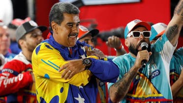 El presidente venezolano, Nicolás Maduro, celebra tras las elecciones presidenciales en Caracas, Venezuela, el 29 de julio de 2024. REUTERS/Fausto Torrealba