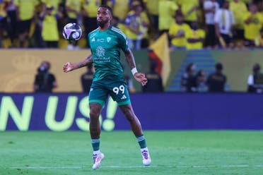 Ahli's English forward Ivan Toney controls the ball during the Saudi Pro League football match between Al-Ahli and Al-Nassr at at al-Awwal Stadium in Riyadh on September 13, 2024. (AFP)