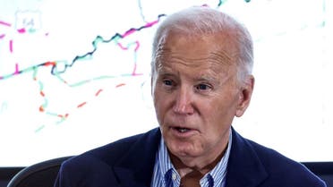 El presidente de Estados Unidos, Joe Biden, habla durante una sesión informativa sobre la respuesta al huracán Helene en el Centro de Operaciones de Emergencia en Raleigh, Carolina del Norte, Estados Unidos, el 2 de octubre de 2024. (Reuters)