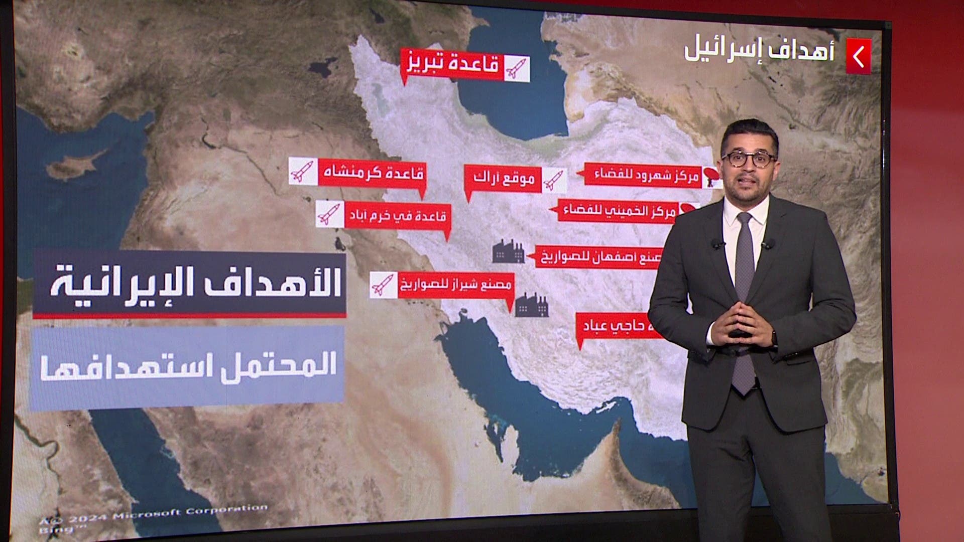 بنك الأهداف في الرد الإسرائيلي المحتمل على إيران