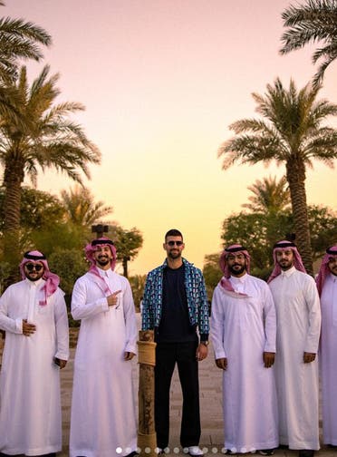 Novak Djokovic in Saudi Arabia. (Instagram)