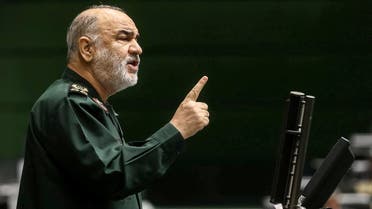 El comandante en jefe del Cuerpo de la Guardia Revolucionaria Islámica (CGRI), el general Hossein Salami, habla durante una reunión del parlamento en Teherán, Irán, el 22 de enero de 2023. Sitio web del parlamento iraní/WANA (Agencia de Noticias de Asia Occidental)/Folleto vía REUTERS ATENCIÓN EDITORES: ESTA FOTO FUE PROPORCIONADA POR UN TERCERO