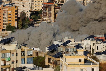 Smoke billows over Beirut's southern suburbs after an Israeli strike, amid the ongoing hostilities between Hezbollah and Israeli forces, as seen from Baabda, Lebanon November 17, 2024. (Reuters)