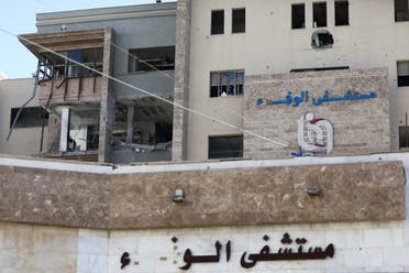 من القصف الإسرائيلي على مستشفى الوفاء في غزة - رويترز