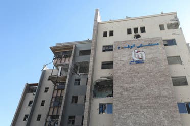 من القصف الإسرائيلي على مستشفى الوفاء في غزة - رويترز