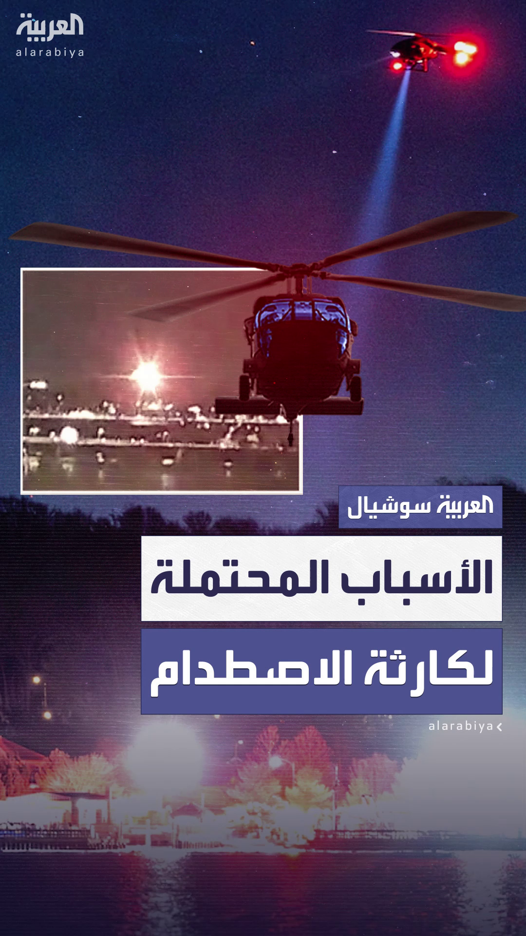 تحقيقات أولية تكشف تفاصيل عن كارثة اصطدام المروحية العسكرية بطائرة ركاب تحقيقات أولية تكشف تفاصيل عن كارثة اصطدام المروحية العسكرية بطائرة ركاب