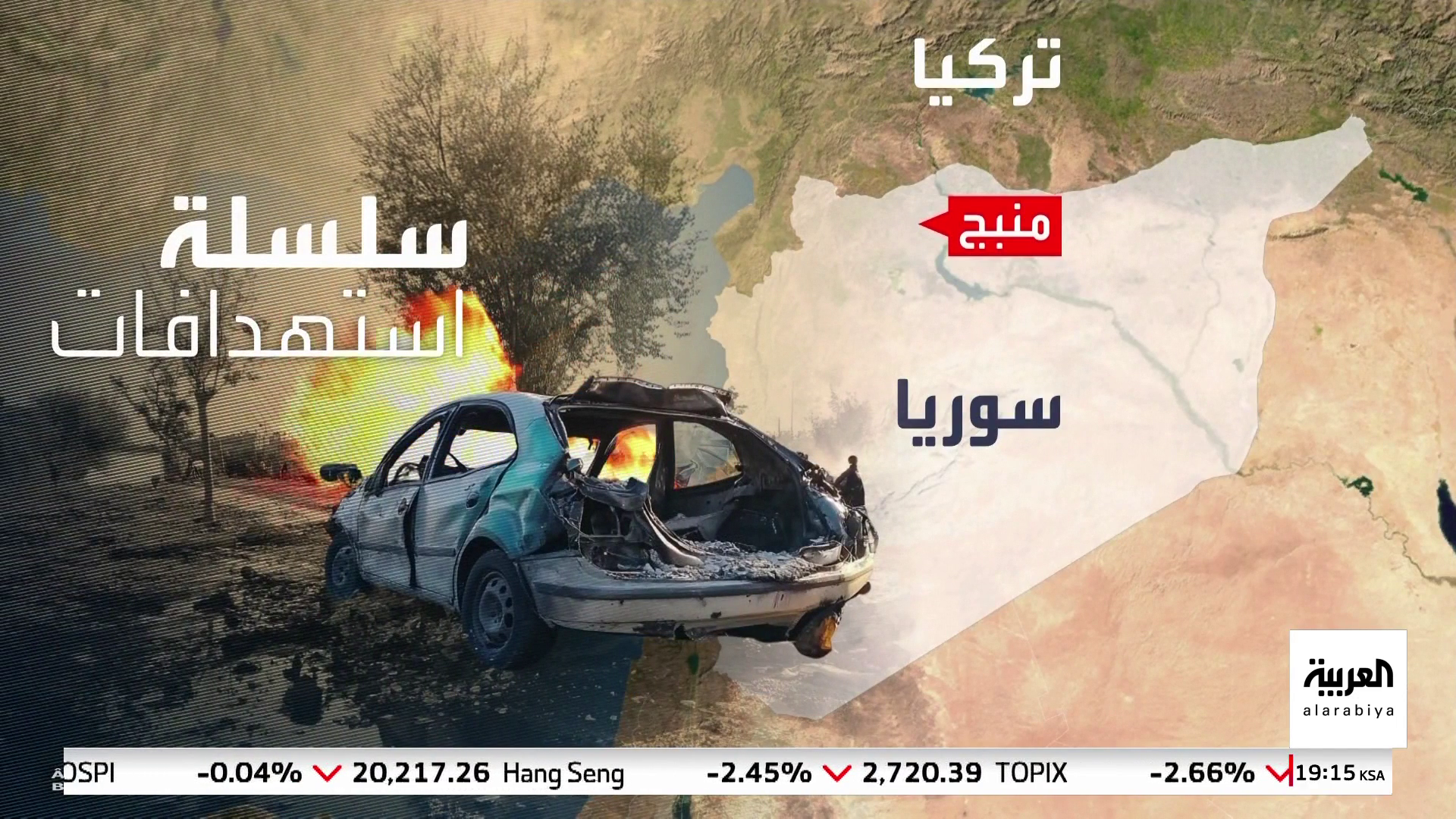 مقتل 21 شخصا إثر انفجار سيارة مفخخة في منبج مقتل 21 شخصا إثر انفجار سيارة مفخخة في منبج