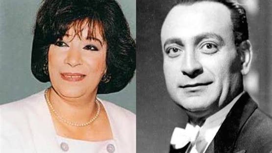 الفنان محمود المليجي والفنانة سناء يونس