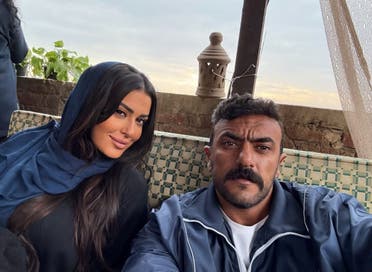 الفنانة ميرنا نور الدين والفنان أحمد العوضي من كواليس مسلسل فهد البطل