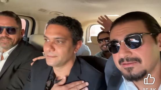من مقطع الفيديو - الفنانين ياسر جلال وآسر ياسين وأمير كرارة