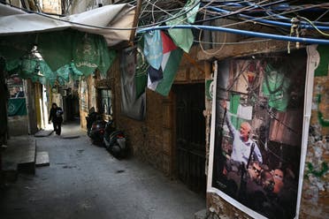 من مخيم برج البراجنية في بيروت للاجئين الفلسطينيين (أرشيفية- فرانس برس)