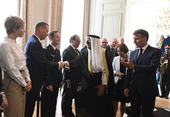 جانب من مراسم الاستقبال الرسمية التي اُقيمت لأمير الكويت -مصدر الصورة: كونا