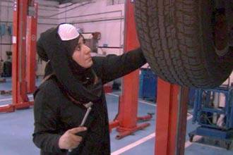 First UAE women to work in car shop