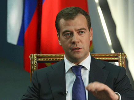 Russia’s Medvedev in Jericho for peace talks