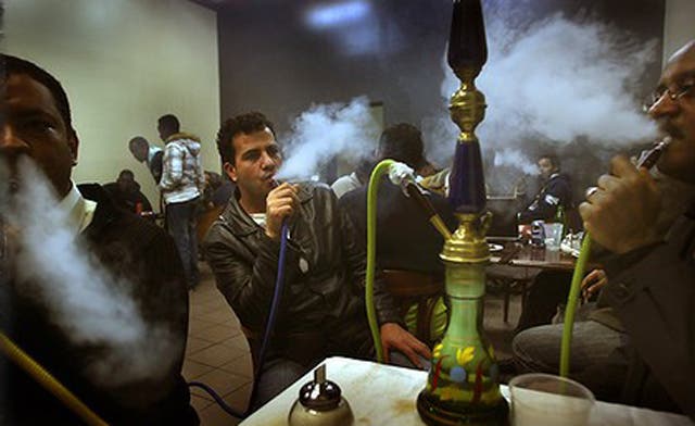In Iraq, shisha smoking on a smuggling boat