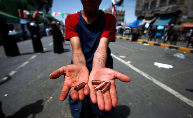 Yemen broadcasts audio speech by wounded Saleh as he fights to keep power