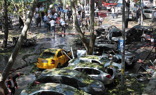 Bomb blast in Turkish capital kills three people, injures 15