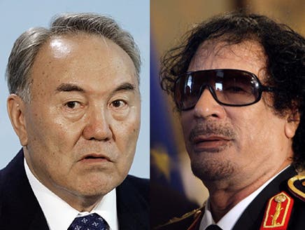 رئيس كازاخستان ساوم القذافي على أسلحة نووية لقاء مليار دولار سنوياً