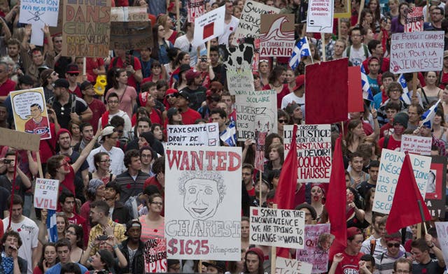 About 300,000 Quebec students protest tuition hike